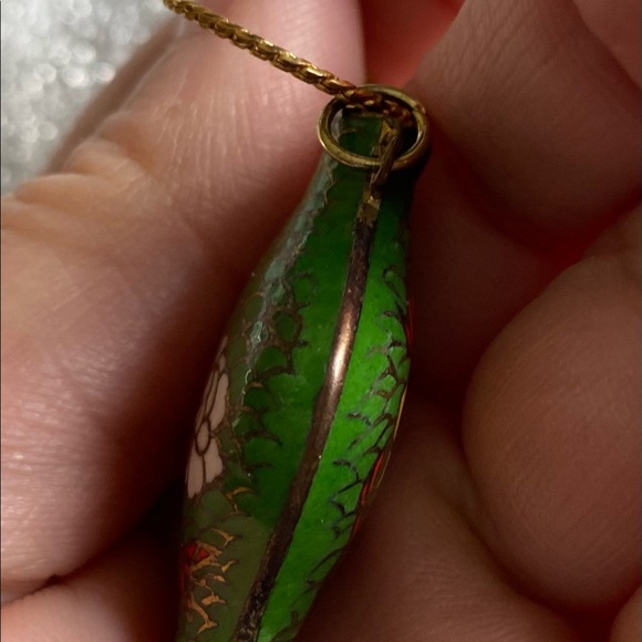 Rare Antique Cloisonne Perfume Bottle Pendant Hand Crafted - Picture 4 of 5